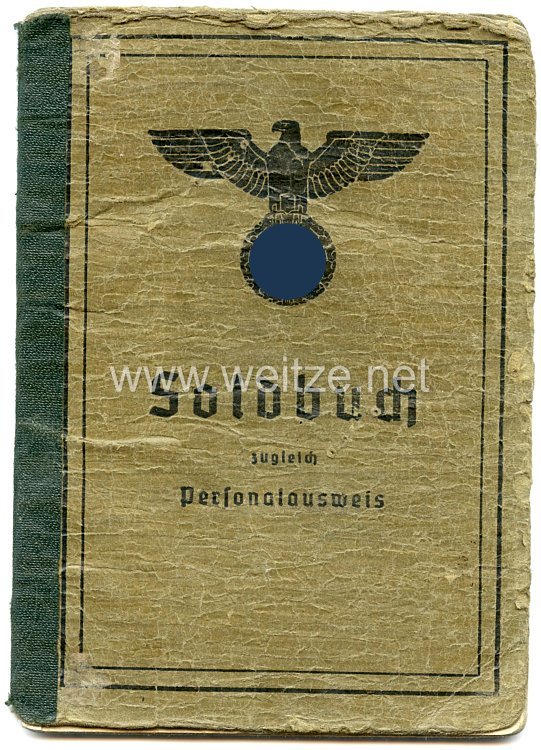 Wehrmacht Soldbuch für einen Unteroffizier zuletzt bei der Sanitäts Komp. 2/562