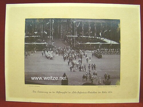 Großes Foto " Zur Erinnerung an das Stiftungsfest des Lehr-Infanterie-Bataillons im Jahre 1904 "