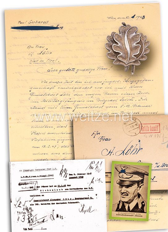 Eichenlaub zum Ritterkreuz des Eisernen Kreuz 1939 aus dem Besitz von Generaloberst Alexander Löhr