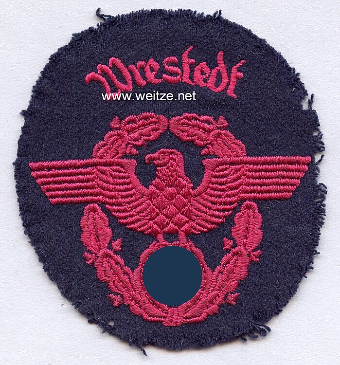 III. Reich Feuerwehr Ärmeladler " Wrestedt "