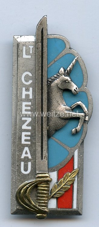 Frankreich Abzeichen Promotion Interarmes Lt. Chezeau (1977)