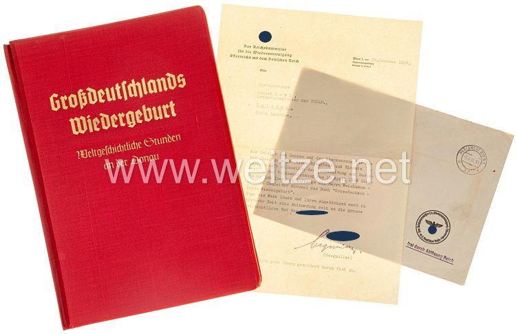 III. Reich - Großdeutschlands Wiedergeburt - Weltgeschichtliche Stunden an der Donau - Raumbildalbum als Geschenk