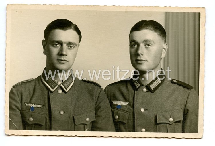 Wehrmacht Portraitfoto, Unteroffizier mit Verwundetenabzeichen