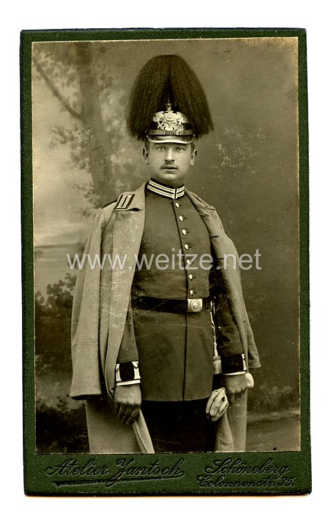 Preußen Kabinettfoto Soldat im Garde-Pionier-Bataillon