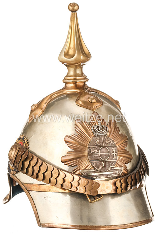 Mecklenburg -Schwerin Helm für Offiziere der Dragoner - Helm aus Besitz von Paul Friedrich Wilhelm Heinrich, Herzog zu Mecklenburg,