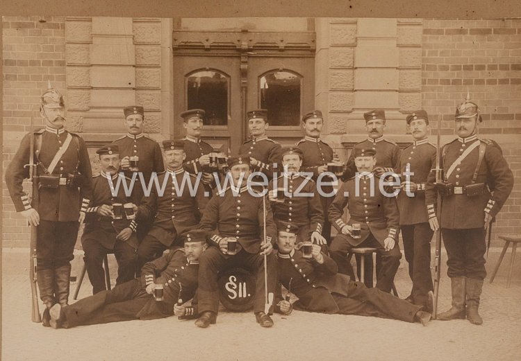 Preußen Garde-Landwehr Gerahmte Fotographie "Zur Erinnerung an unsere Landwehrübung Berlin 1899" Bild 2