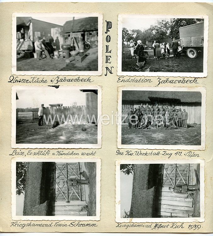 Wehrmacht Heer Fotos, Soldaten in Zabarobeck in Polen