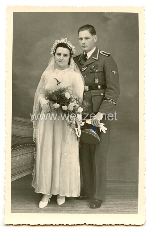 Waffen-SS Hochzeitsfoto, SS-Unterscharführer im SS-Regiment 