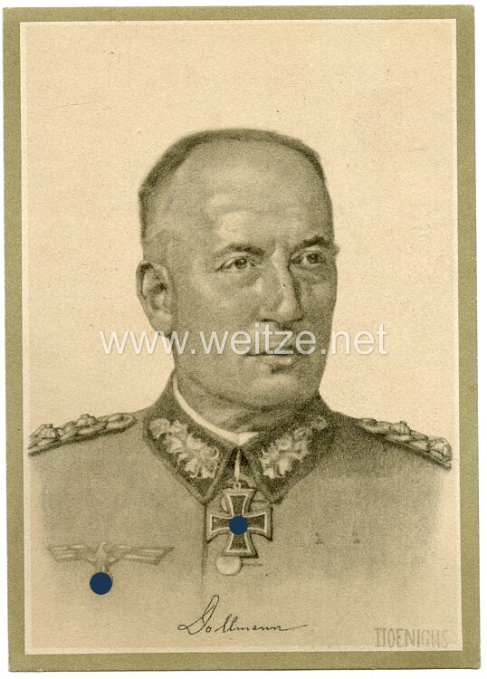 Heer - Propaganda-Postkarte von Ritterkreuzträger Generaloberst Dollmann