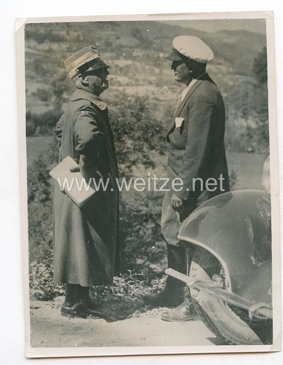 3. Reich Pressefoto: Der König von Italien und der Duce 