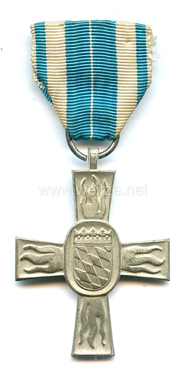 Bundesrepublik Deutschland ( BRD ) Bayern Feuerwehr Ehrenzeichen "Für Verdienste im Feuerlöschwesen" in Silber ab 1955