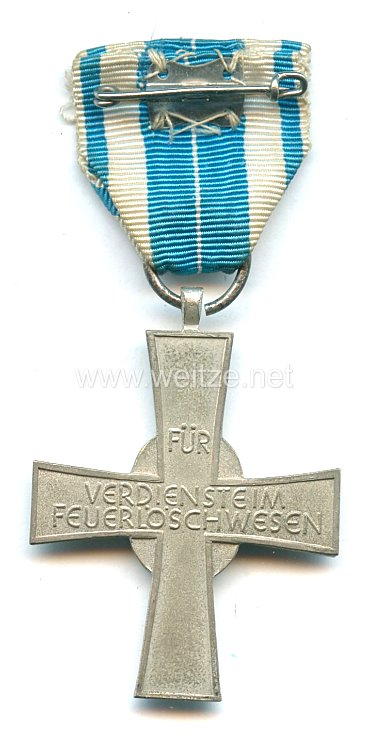 Bundesrepublik Deutschland ( BRD ) Bayern Feuerwehr Ehrenzeichen "Für Verdienste im Feuerlöschwesen" in Silber ab 1955 Bild 2