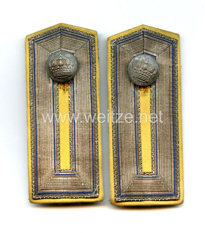 Preußen 1. Weltkrieg Proviantamt Paar Schulterklappen für einen Beamten-Stellvertreter