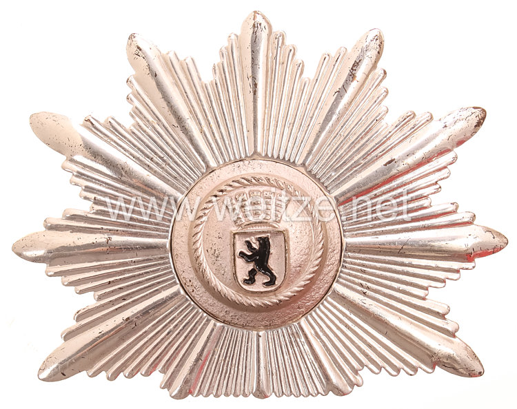 Bundesrepublik Deutschland ( BRD ) Stadt Berlin Polizeitschako - Emblem für Mannschaften 