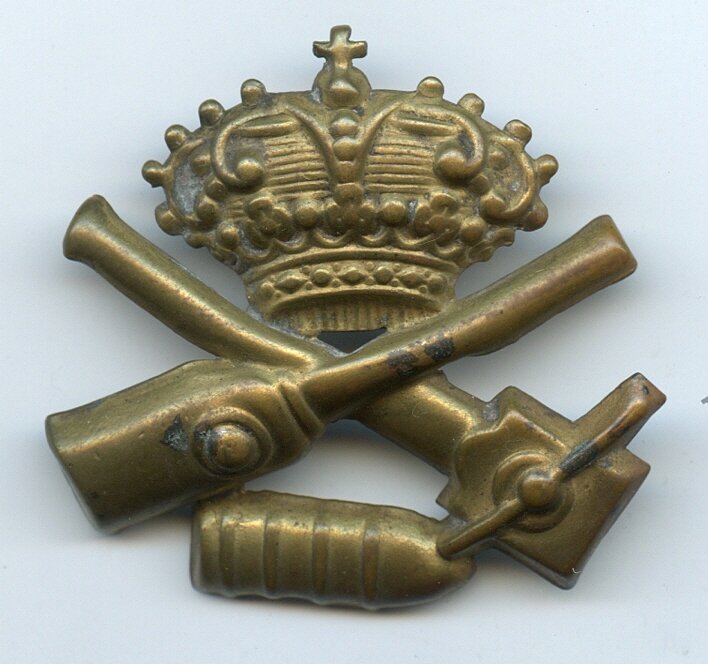 Königreich Italien Schulterstück Auflage für Mannschaften Artillerie, bis 1909.