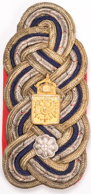 Deutsches Reich Reichslande Elsass-Lothringen Einzel Schulterstück für einen Militär-Intendanten als Wirklich Geheimer Kriegsrat