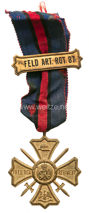 Preußen Regiments-Erinnerungskreuz des Feld-Artillerie-Regiments Nr. 87