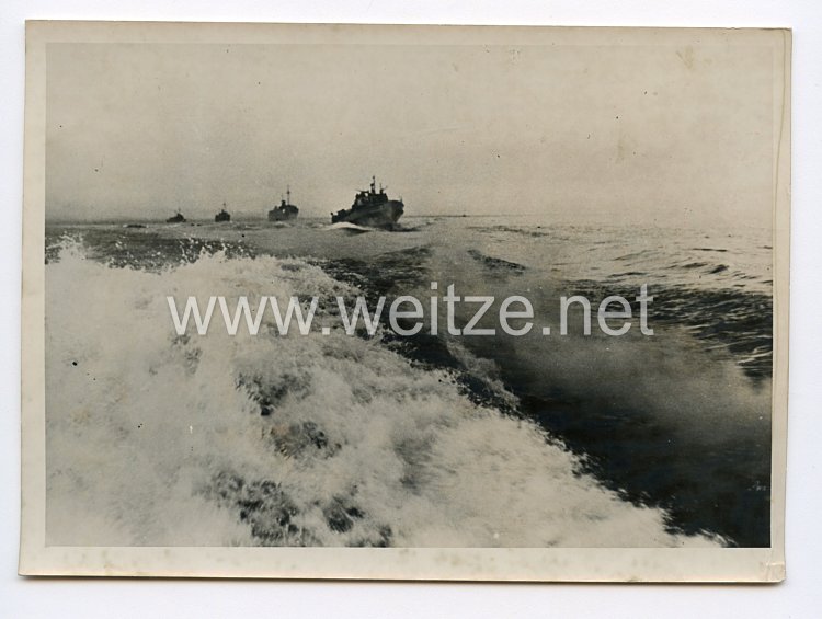 Kriegsmarine Pressefoto: Durch die Winterstürme des Finnischen Meerbusens 30.12.1941