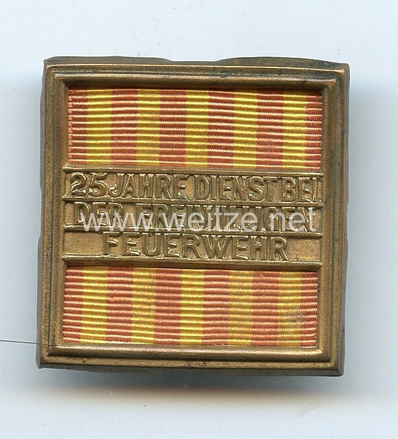 Baden Freistaat Ehrenzeichen für 25 Dienstjahre bei der Freiwilligen Feuerwehr 1920-1934