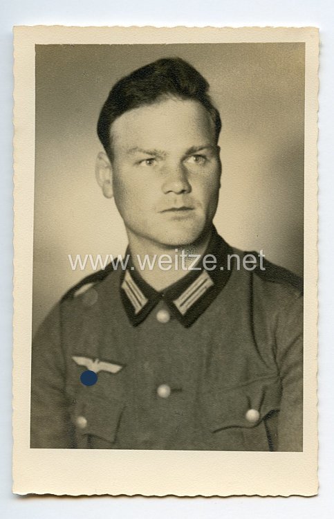 Wehrmacht Heer Portraitfoto, Soldat mit Feldbluse