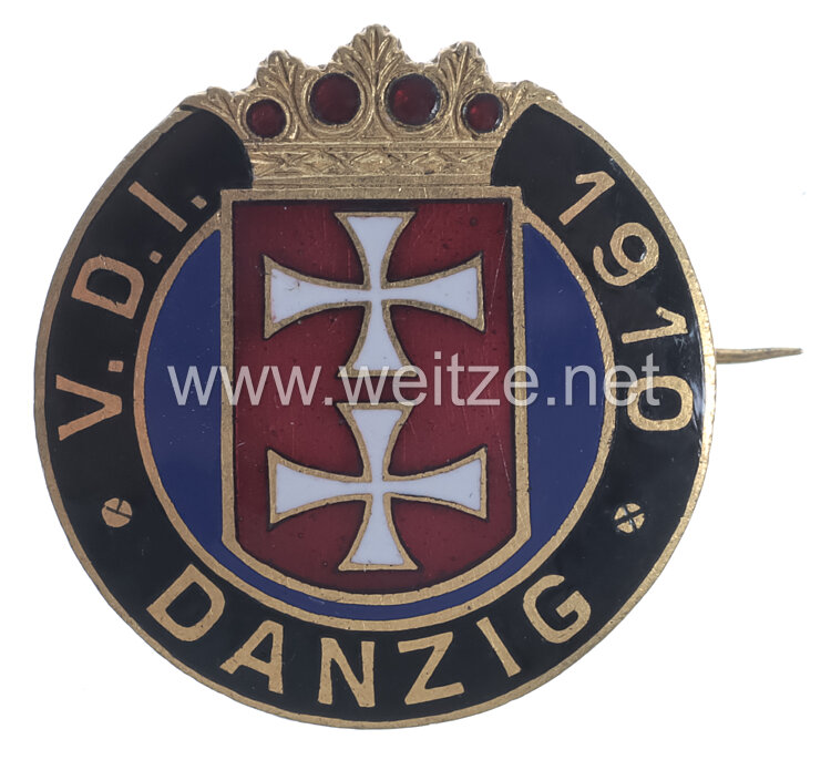 Freie Stadt Danzig Mitgliedsabzeichen Verein Deutscher Ingenieure V.D.I.