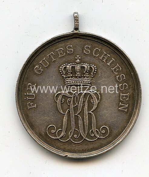 Preussen Schiess-Prämienmedaille des Garde Kürassier-Regimentes "Für gutes Schiessen" Bild 2