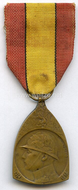 Belgien Erster Weltkrieg Medaille Commemorative de la Campagne 1914 - 1918