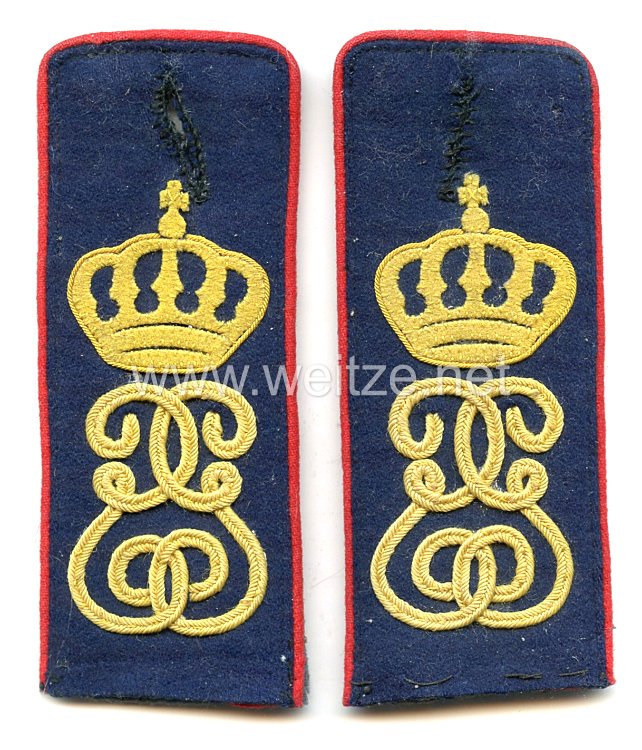 Sachsen Paar Schulterklappen für Mannschaften im Infanterie-Regiment König Georg Nr. 106