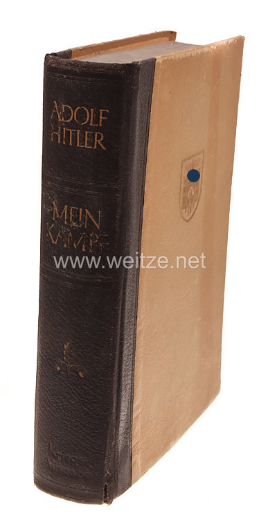 Mein Kampf - Hochzeitsausgabe von 1943 in Druckschrift 825. -  829. Auflage ohne Goldschnitt,
