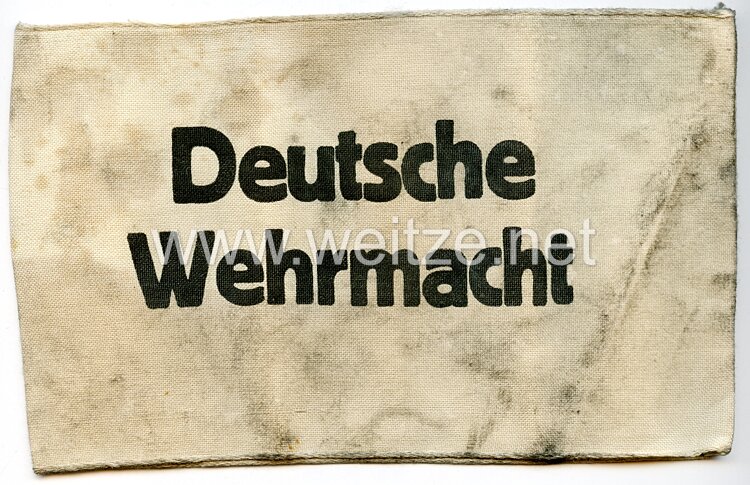 Armbinde "Deutsche Wehrmacht" für Zivilangestellte der WH