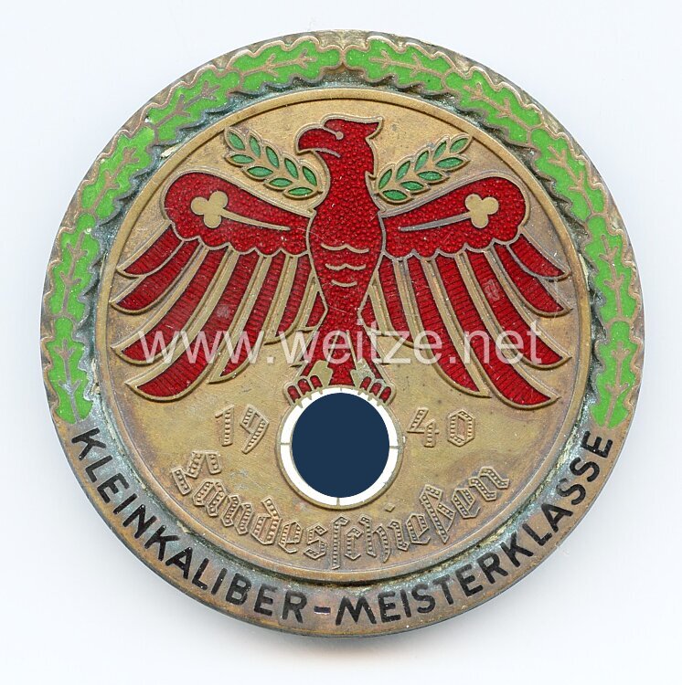 Standschützenverband Tirol-Vorarlberg - Landesschießen 1940 in Gold mit Eichenlaubkranz " Kleinkaliber-Meisterklasse "