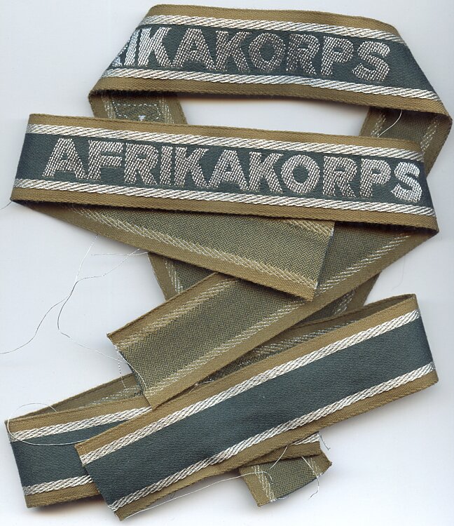 Museumsanfertigung - Wehrmacht Ärmelband " Afrikakorps "