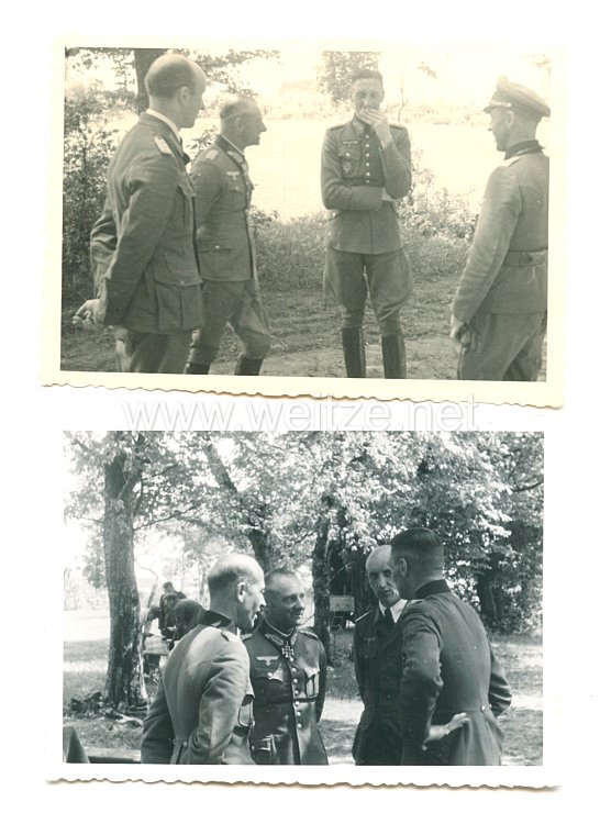Wehrmacht Heer Fotos, Deutsches Kreuz in Gold Träger General Friedrich Fangohr auf einer Übung 1944