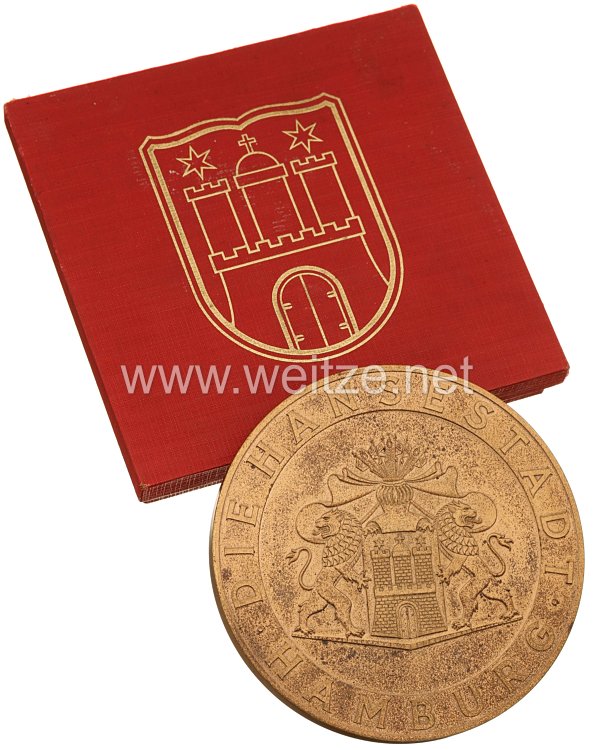III. Reich - Die Freie und Hansestadt Hamburg - " Medaille für treue Arbeit im Dienste des Volkes "