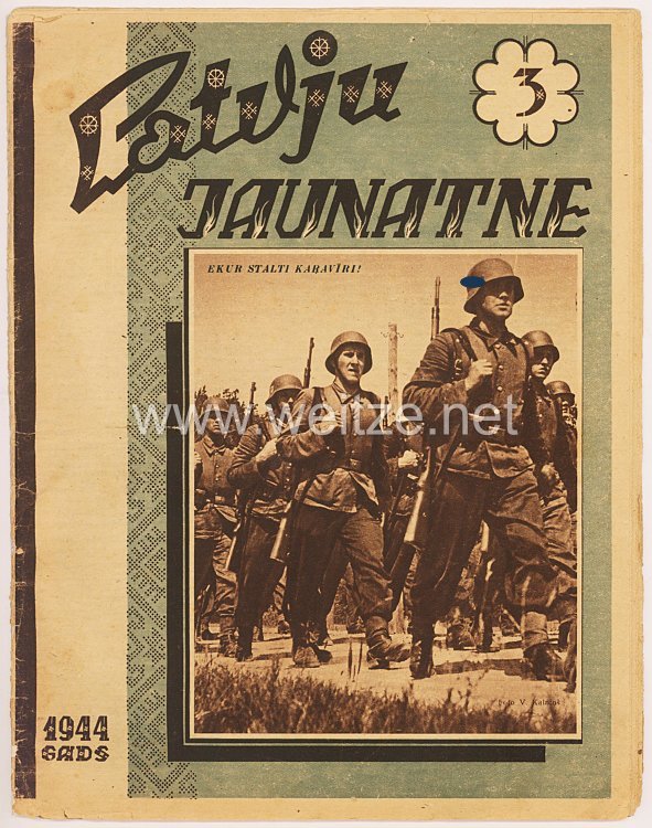 III. Reich / Estland - Zeitschrift " Latvju Jaunatne " - 2 Ausgaben von 1944 Nr. 3 und 4