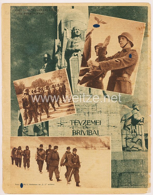 III. Reich / Estland - Zeitschrift " Latvju Jaunatne " - 2 Ausgaben von 1944 Nr. 3 und 4 Bild 2