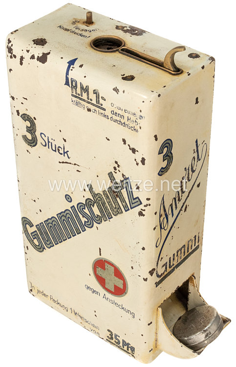 III. Reich / 2. Weltkrieg original Verkaufsautomat für Kondome
