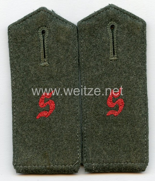 Wehrmacht Heer Paar Schulterklappen für Mannschaften der Panzertruppenschule 