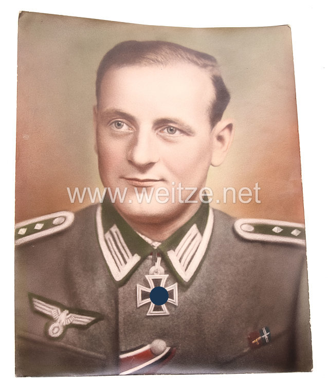 Wehrmacht Heer Portraitfoto, Oberfeldwebel und Ritterkreuzträger