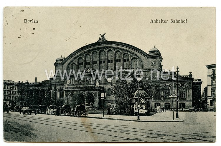Preußen Postkarte "Berlin Anhalter Bahnhof"