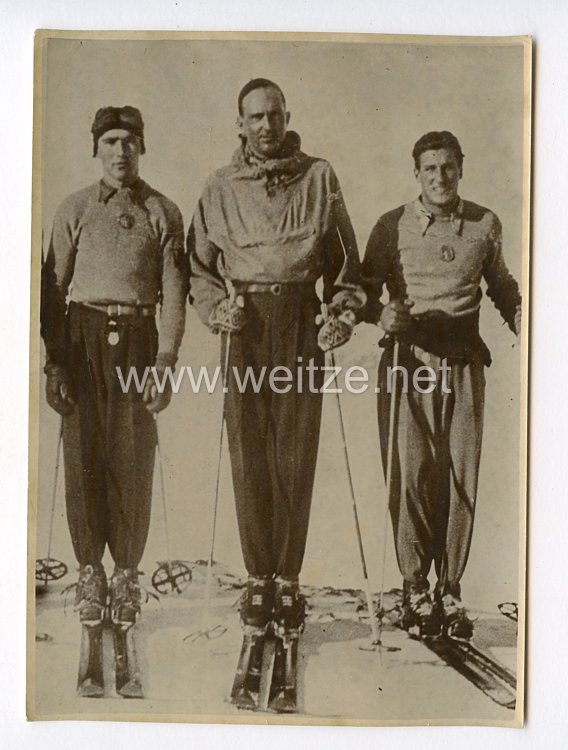 III. Reich Pressefoto. Italiens Kronprinz Umberto beim Wintersport. 30.1.1940.