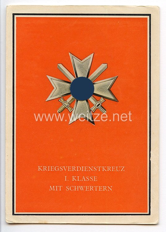 III. Reich - farbige Propaganda-Postkarte - " Die Kriegsorden des Grossdeutschen Reiches " - Nr. 10