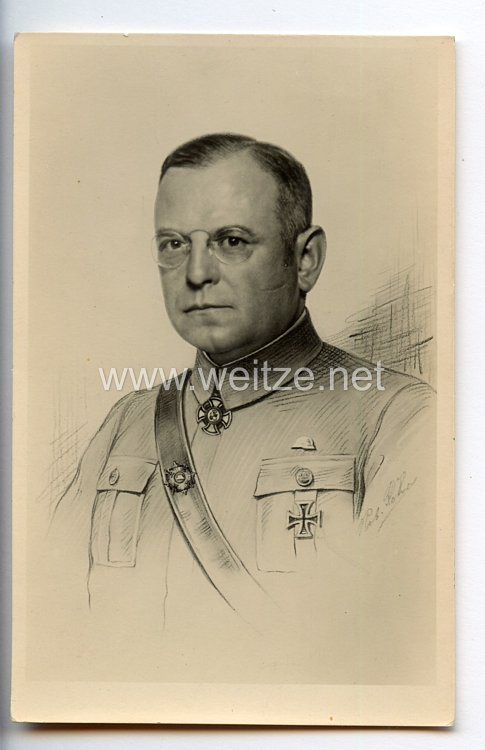 III. Reich - Propaganda-Postkarte - " Reichsarbeitsminister Franz Seldte - Gründer und Bundesführer ' Der Stahlhelm, Bund der Frontsoldaten ' "