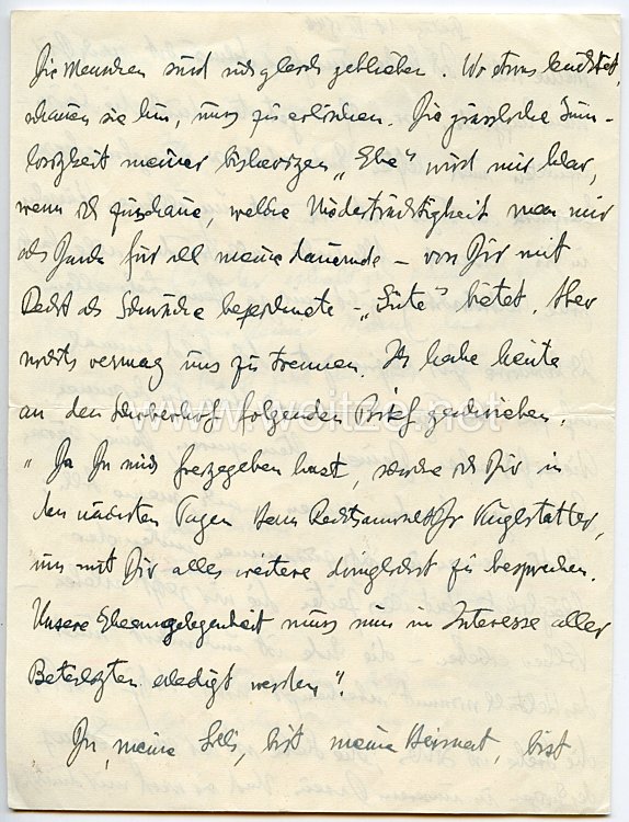 III. Reich - Originalbrief von Dr. Hans Frank - Generalgouverneur für die besetzten polnischen Gebiete - am seine Geliebte Lilli Bild 2