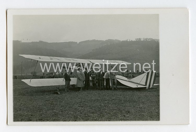 Weimarer Republik Foto, Doppeldecker Flugzeug