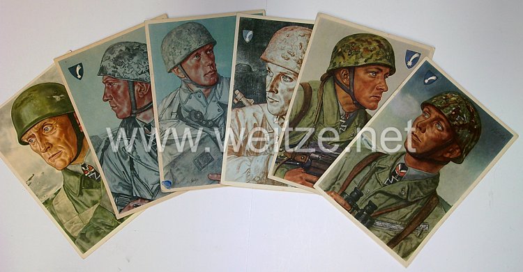 Luftwaffe - Willrich farbige Propaganda-Postkartenserie - 