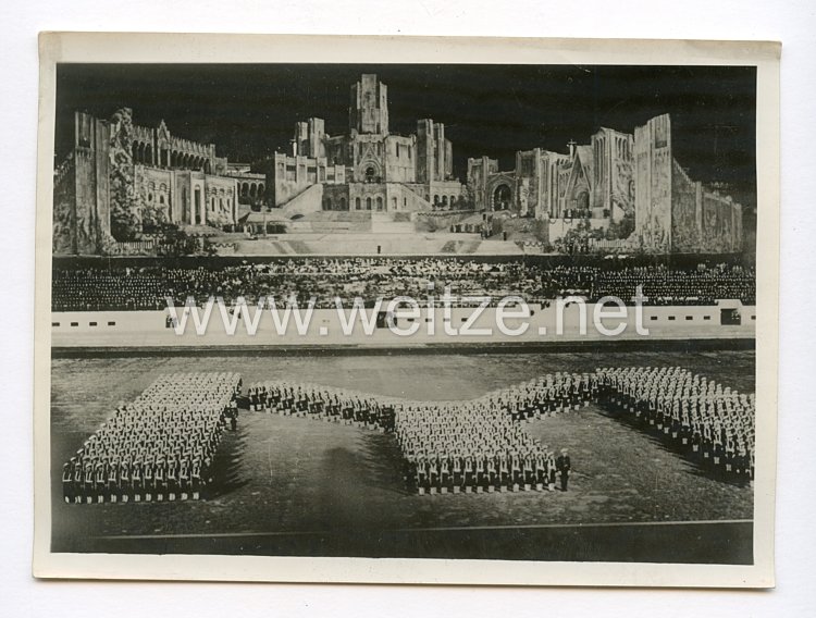 III. Reich Pressefoto. Die Zaubernacht im Forum Mussolini: "Lohengrin" mit 1000 Mitwirkenden. 9.5.1938. 