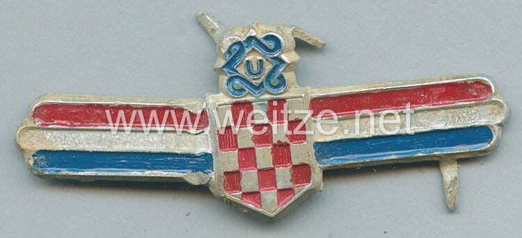 Kroatien 2. Weltkrieg Brustabzeichen der Kroatischen Armee NDH