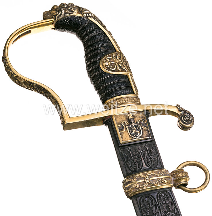 Preußen Luxus-Geschenksäbel für den Kommandeur des Thüringischen Husaren-Regiments Nr. 12, Wilhelm August von Wulffen
