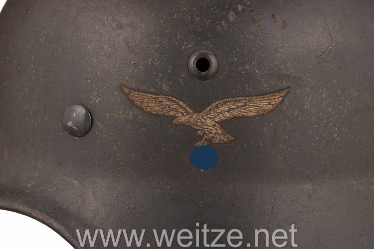 Luftwaffe Stahlhelm M 35 mit 2 Emblemen Bild 2